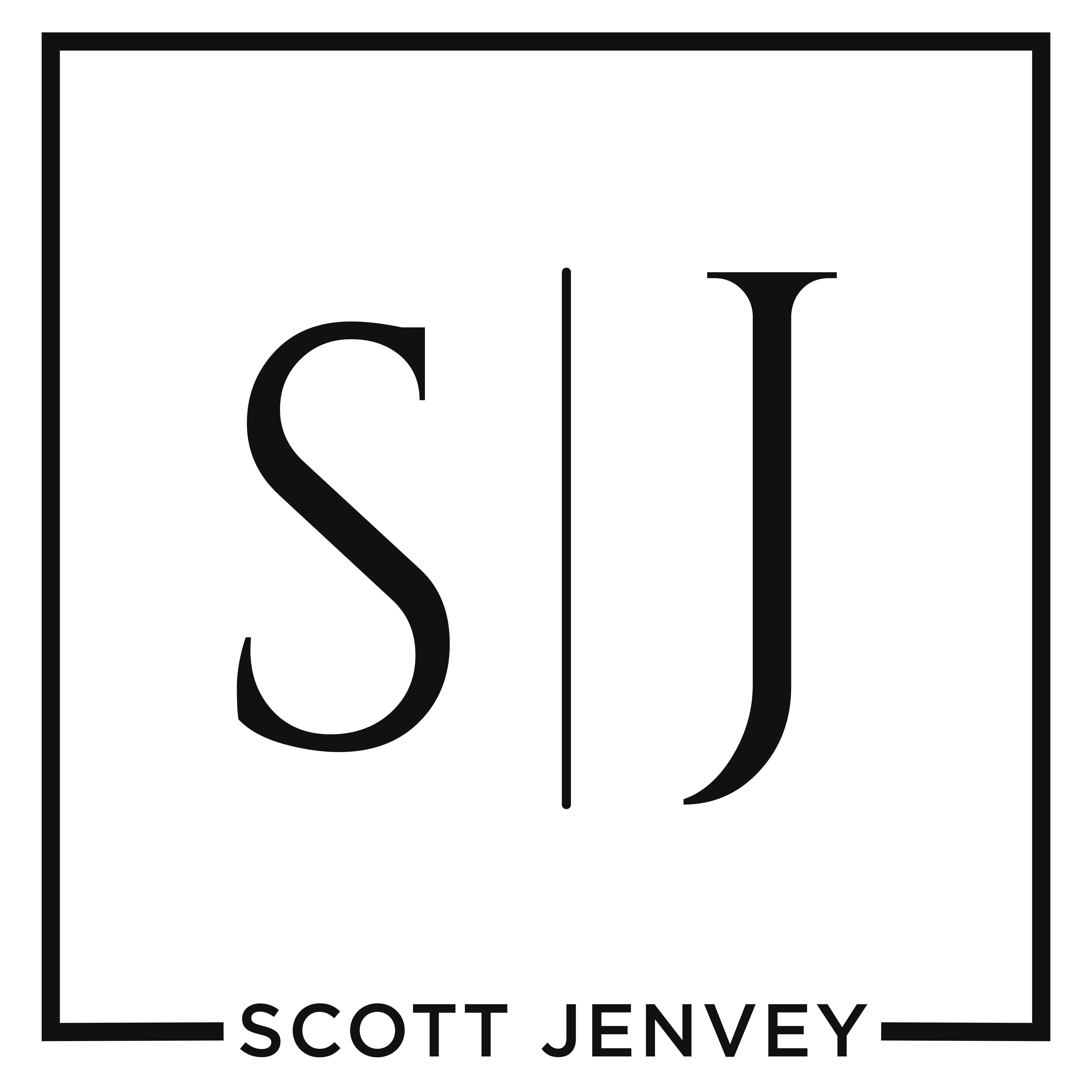 Scott Jenvey monogram logo in black