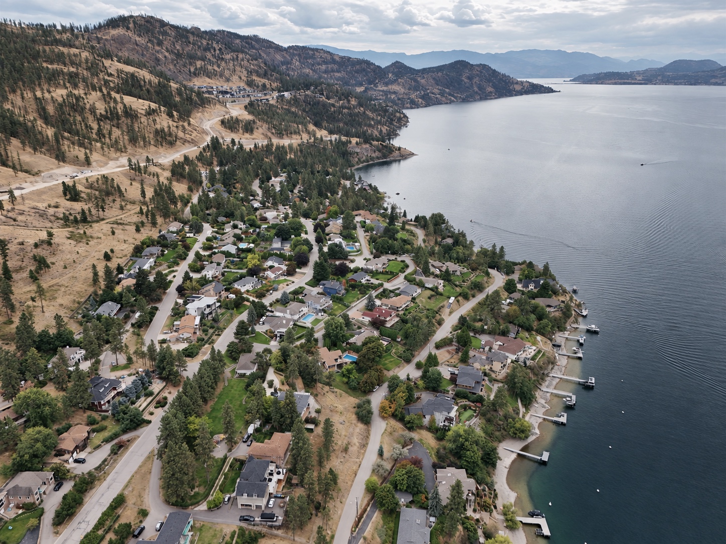 McKinley Landing neighbourhood on Okanagan Lake, Kelowna, British Columbia